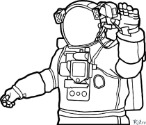 kosmonautas Spausdinami Spalvinimo Puslapiai